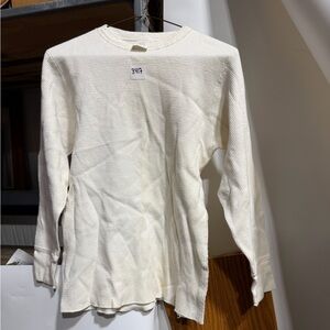 #3417-Hemingway Apparel Cream Waffle-Knit Long Sleeve Tee